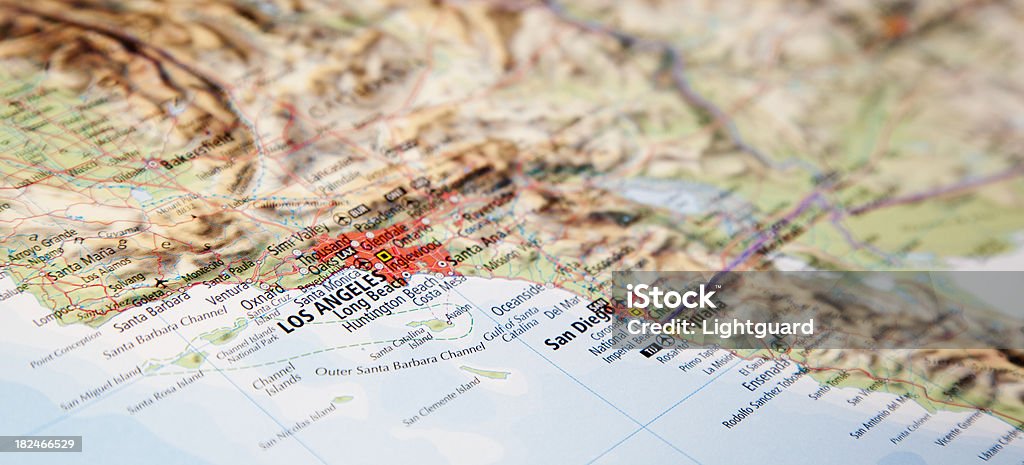 los angeles area map California Stock Photo