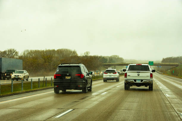 istock Traffic traveling on freeway in Minnesota. 1824671912