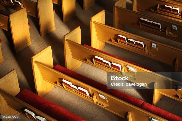 Church Pews Stock Photo - Download Image Now - Church, Pew, Empty