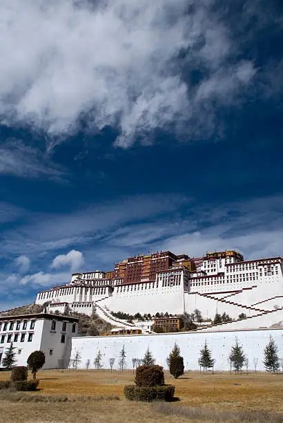 "View of the Potala Palace in Lhasa, Tibet."