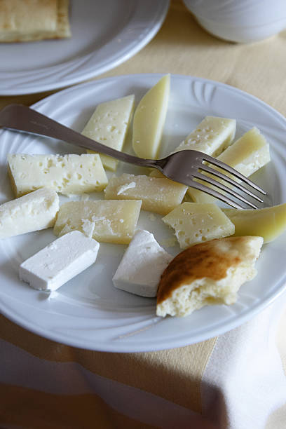 istock Selection of italian cheeses and soft bread 182467894