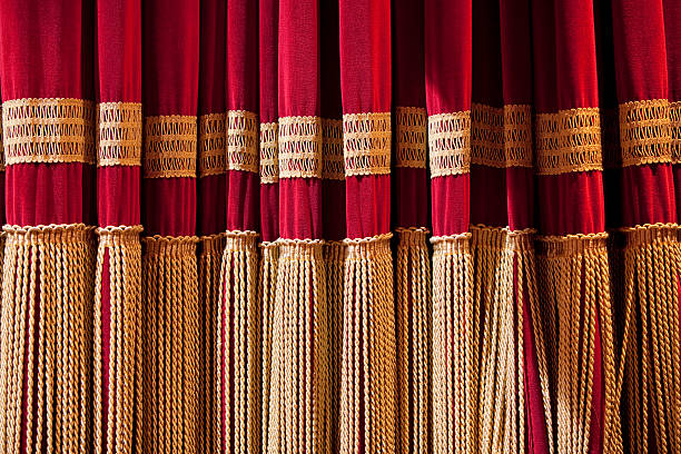 istock Red curtain in a classical Theatre 182468020