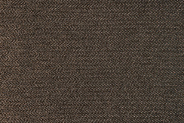 textile backgtound, brown coarse fabric texture, jacquard woven upholstery - burlap canvas home decorating color image imagens e fotografias de stock