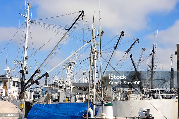 Промысловая Рыболовная Booms И Краны — стоковые фотографии и другие картинки Без людей - Без людей, Беспорядок, Верёвка
