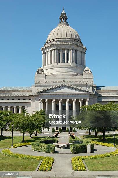Foto de Capitólio Do Estado De Washington Em Olímpia e mais fotos de stock de Arquitetura - Arquitetura, Autoridade, Calçada