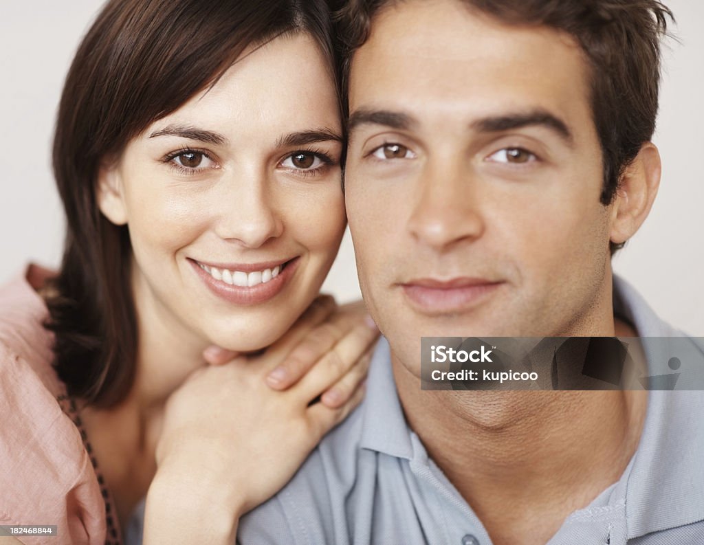 Closeup of an Attractive young couple looking at you Closeup portrait of a attractive young couple spending time together 20-29 Years Stock Photo