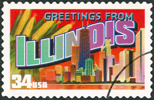 Postage Stamp - Greetings from Illinois