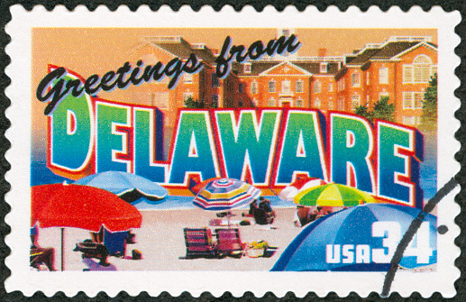 Postage Stamp - Greetings from Delaware