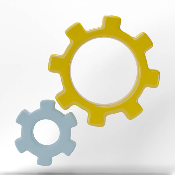 istock Cogwheel Gear icon isolated on transparent background. 3D render 1824695271