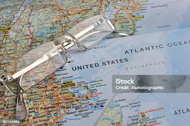 Karte Von Boston Und Der Östliche See Bord Stockfoto und mehr Bilder von Atlantik - Atlantik, Aufnahme von unten, Bildschärfe