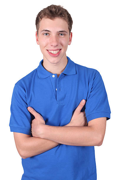 istock Isolated casual male folding arms 182469919