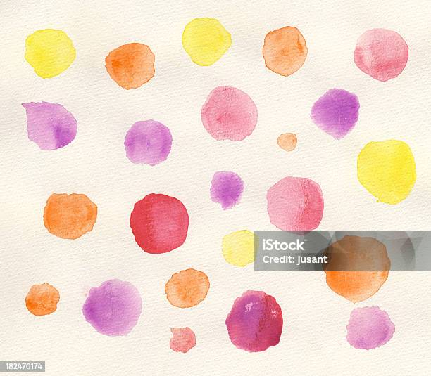 Photo libre de droit de Painted Pois banque d'images et plus d'images libres de droit de Aquarelle - Aquarelle, Cercle, Texture