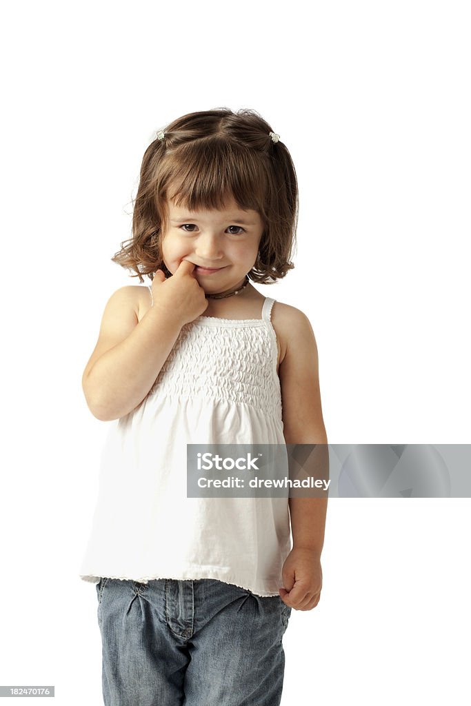 Застенчивый молодая деву�шка - Стоковые фото 2-3 года роялти-фри