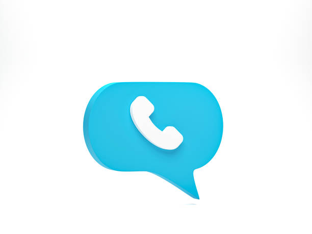 istock 3D rendering, 3D illustration. Phone call icon in speech bubble isolated on white background. Telephone receiver simple minimal style. 1824713506