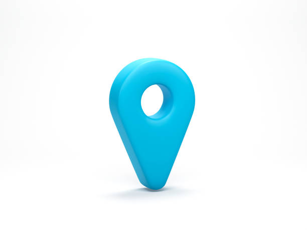 istock 3D render, 3D illustration. Map pointer pin. Pointer pin marker for travel locate. Location symbols on white background. 1824714910