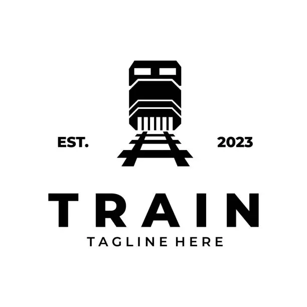 Vector illustration of Train vintage Logo Icon vector icon template design illustration