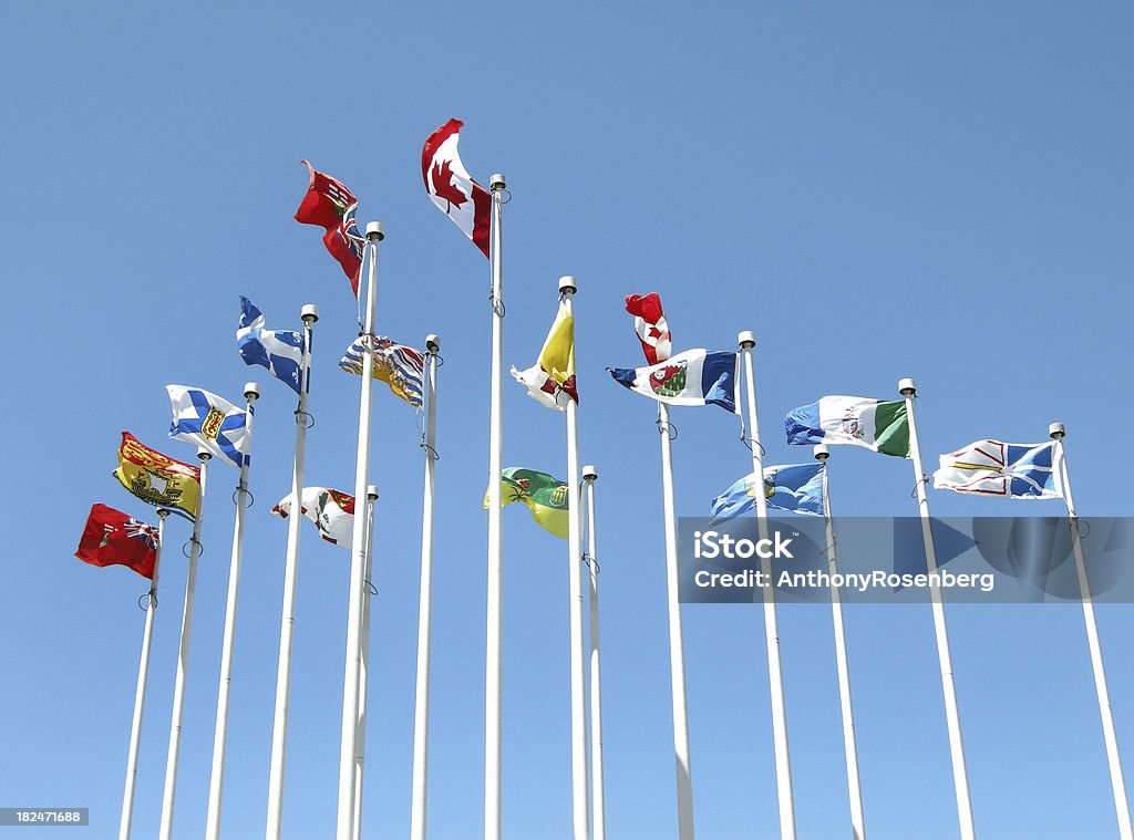 カナダ旗 - ケベック州のロイヤリティフリーストックフォト