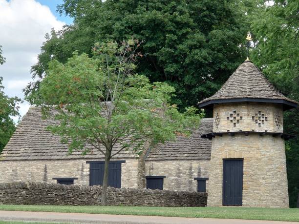 Stone Building Historic stone building housing a blacksmith henry ford museum stock pictures, royalty-free photos & images