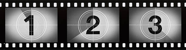 Grainy Film Frames Countdown Real Scan With Heavy Dust and ScratchesSEE MY OTHER SIMILAR PHOTOS: countdown photos stock pictures, royalty-free photos & images