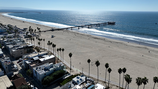 Venice Pier At Los Angeles In California United States. Coast City Landscape. Seascape Beach. Venice Pier At Los Angeles In California United States.