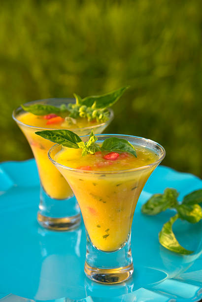 istock Pineapple & Pepper Gazpacho Summer Fruit Soup, Tropical Spring Picnic Food 182471887