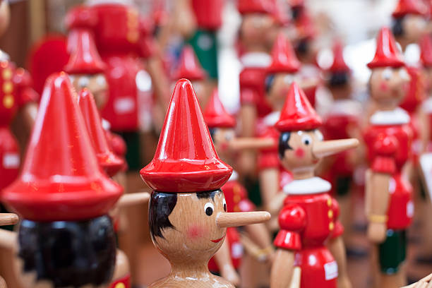 istock Pinocchio, italian wooden puppet 182472019