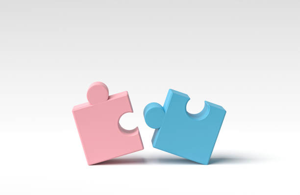 istock Jigsaw puzzle pieces on white background. Brainstorming teamwork concept. 3D rendering, 3D illustration. 1824721508