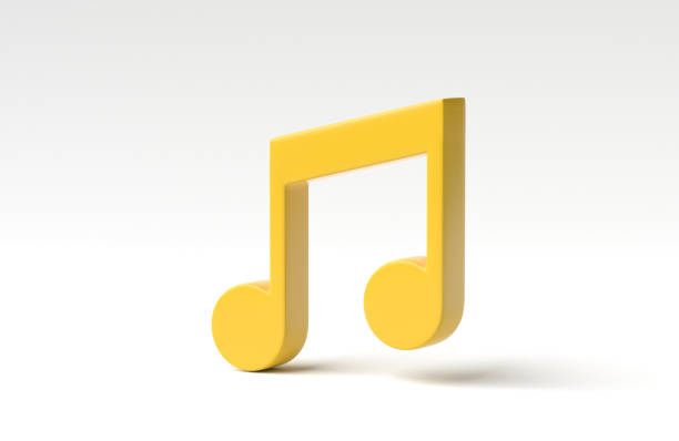 istock Music note icon isolated on white background. Melody symbol. 3D rendering, 3D illustration. 1824724226