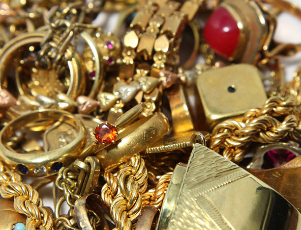 폐품 골드 - gold jewelry scrap metal broken 뉴스 사진 이미지