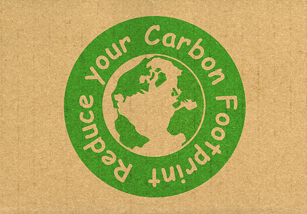 Reduce your carbon footprint stock photo