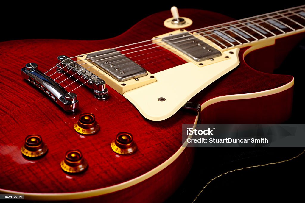 Красный Электрическая гитара - Стоковые фото Гитара роялти-фри