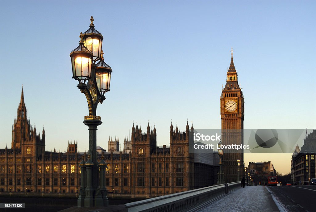 Ponte di Westminster. Mattina presto. - Foto stock royalty-free di Alba - Crepuscolo