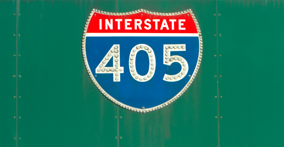 A road sign for interstate 405.