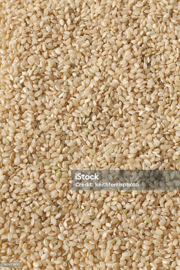 Arroz de grano corto marrón - Foto de stock de Alimento libre de derechos