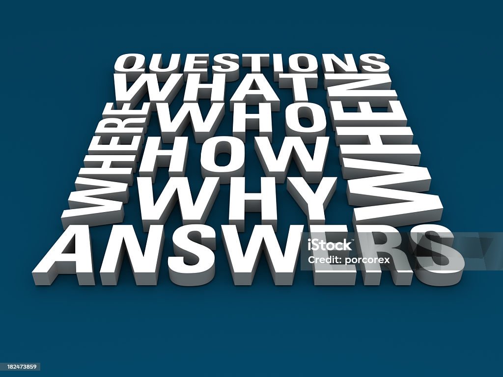 3 D términos de preguntas - Foto de stock de Ayuda libre de derechos