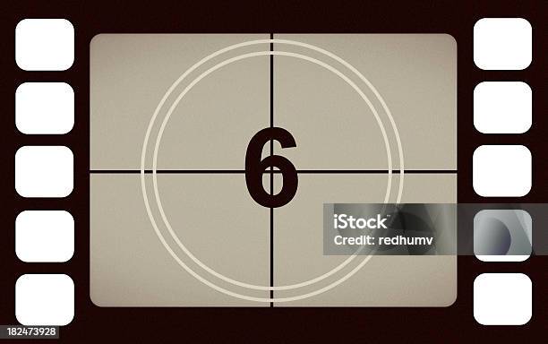 Vintage Film Führer Countdownnummer 6 Sechs Stockfoto und mehr Bilder von Altertümlich - Altertümlich, Bildhintergrund, Countdown