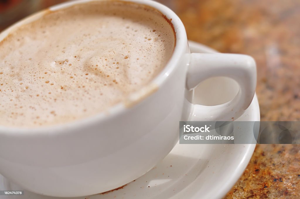 Coffee Latte Large coffee cup with a cafe latte poured in it. Caffeine Stock Photo