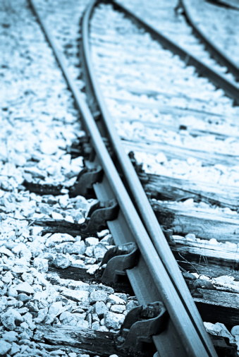 monochrome Defocus Railroad track.