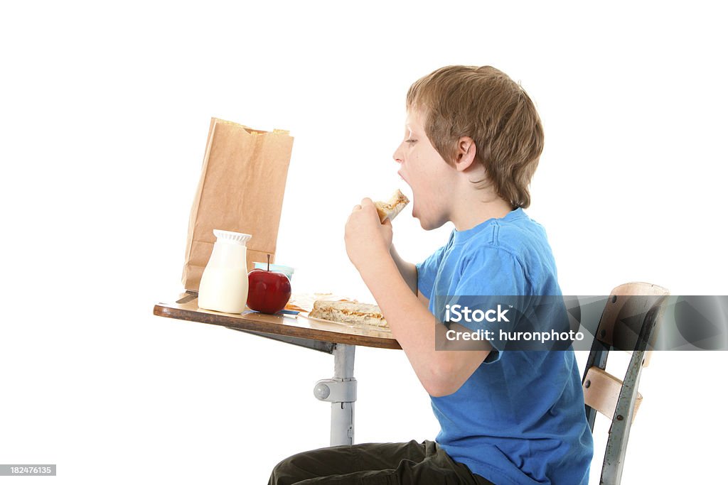 Junge Essen ein sandwich zum Mittagessen - Lizenzfrei Kind Stock-Foto