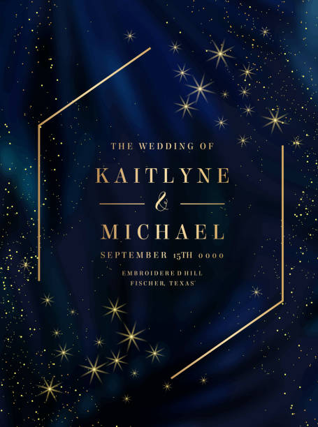 Magic night dark blue sky with sparkling stars. Gold glitter powder splash vector background. Golden scattered dust Magic night dark blue sky with sparkling stars. Gold glitter powder splash vector background. Golden scattered dust. Midnight milky way. Navy classic blue color. Christmas winter texture with clouds. dark blue night stock illustrations