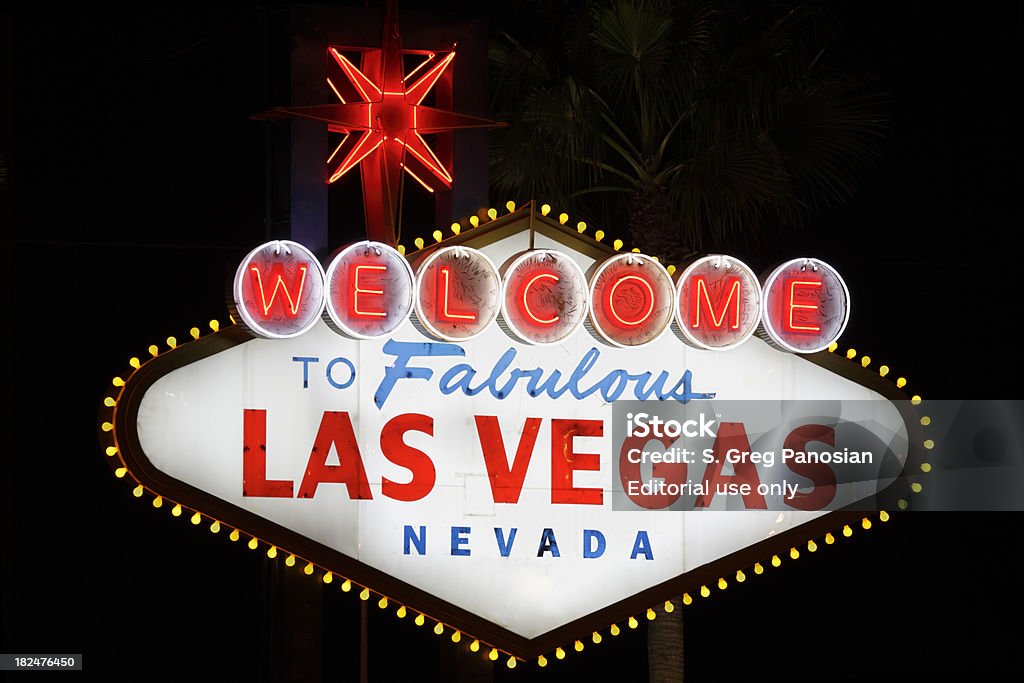 ラスベガスへようこそ。 - Welcome To Fabulous Las Vegas Nevadaの看板のロイヤリティフリーストックフォト