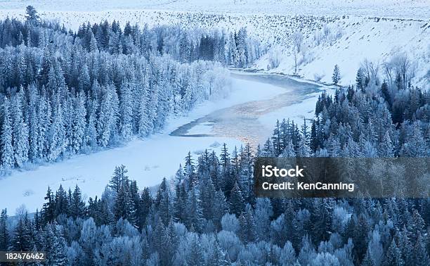 Fiume Allalba Dinverno - Fotografie stock e altre immagini di Inverno - Inverno, Jackson Hole, Wyoming