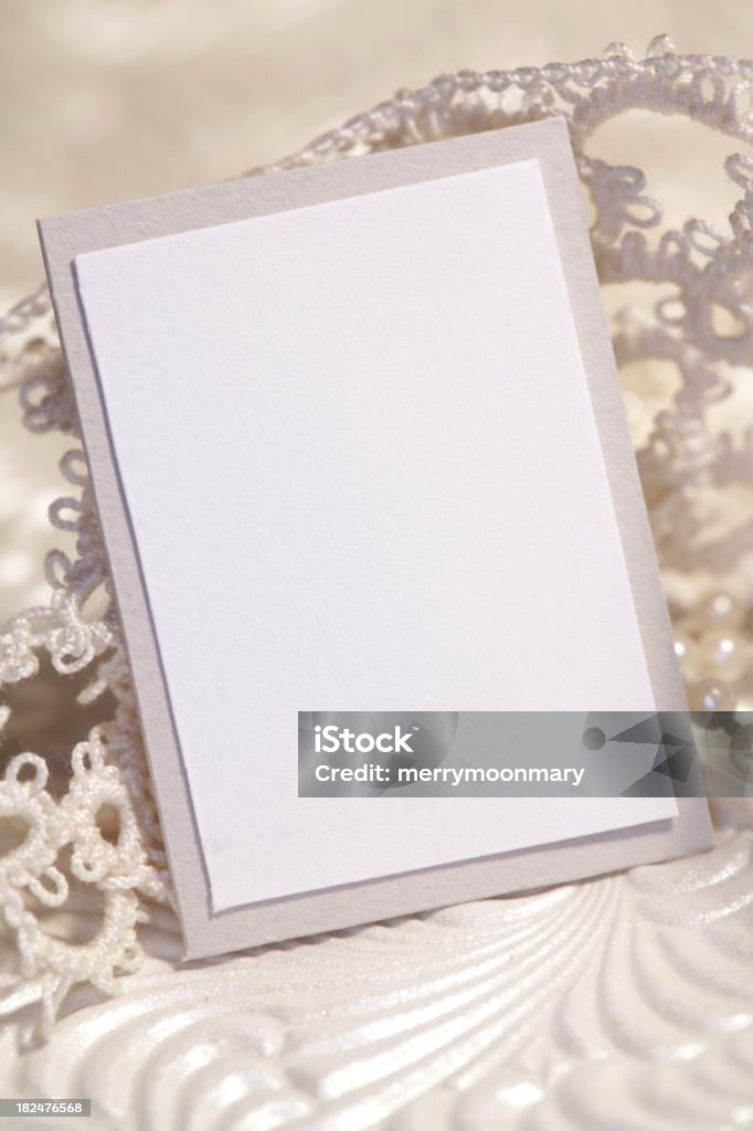 Convite em branco branco Placecard - Royalty-free Cartão de Saudações Foto de stock