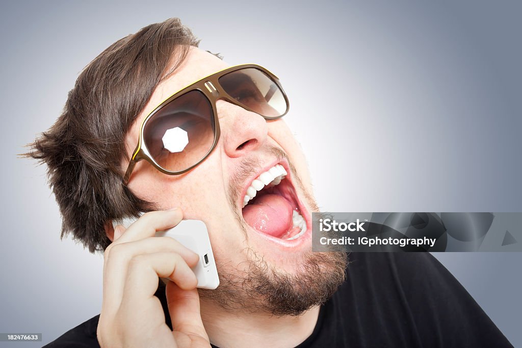 Absurdo - Royalty-free A usar um telefone Foto de stock