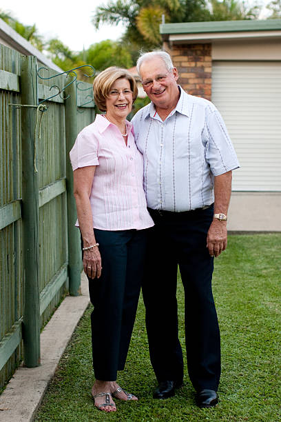 istock Happy Mature Couple caucasian standing full length 182476852