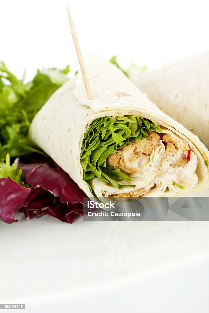 Pellicola Insalata di pollo Sandwich - Foto stock royalty-free di Alimentazione sana