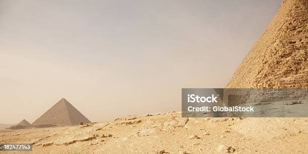 Old Ruins Of Pyramids On A Barren Landscape Stock Photo - Download Image Now - Africa, African Culture, Ancient