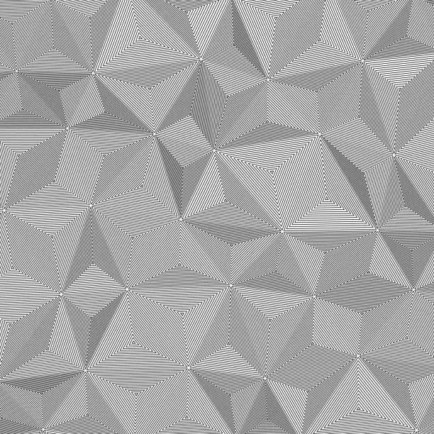 Vector illustration of Geometric pattern with three-dimensional triangles.