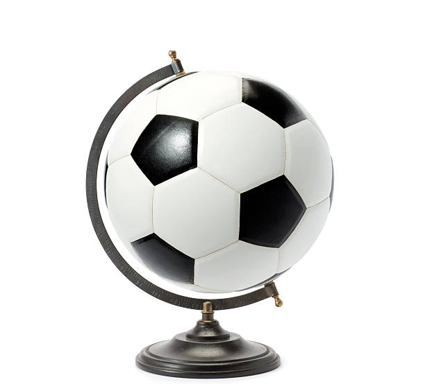 soccer ball globe stock photo