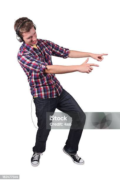 Man Listening Music Stock Photo - Download Image Now - Cut Out, Headphones, Music